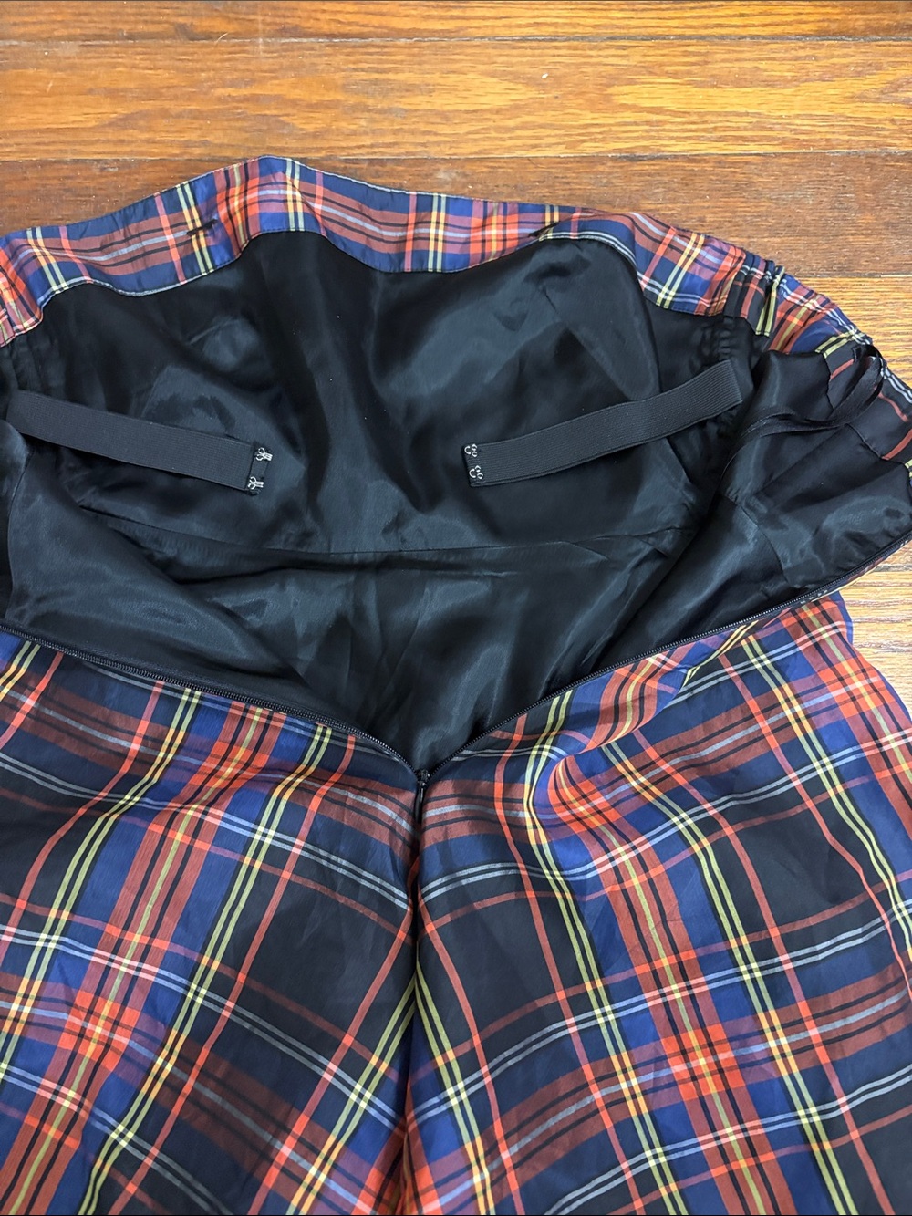 NWT Vintage J.Crew Silk Taffeta Tartan Strapless Holiday 2006 Dress - Size 2 - Picture 8 of 8